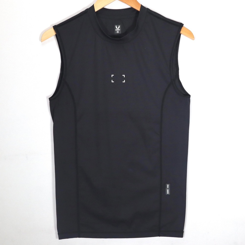 ASRV Sleeveless Shirt Mens Medium Black DSG-0909 Compression Gym Training Tank